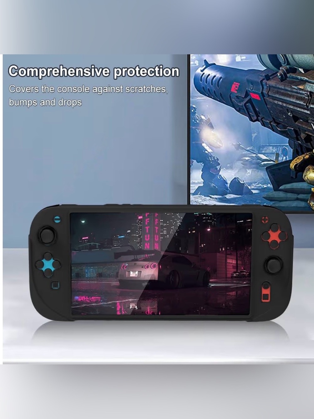 Silicone Protective Case for Nintendo Switch 2 Anti-Slip Shockproof Black New